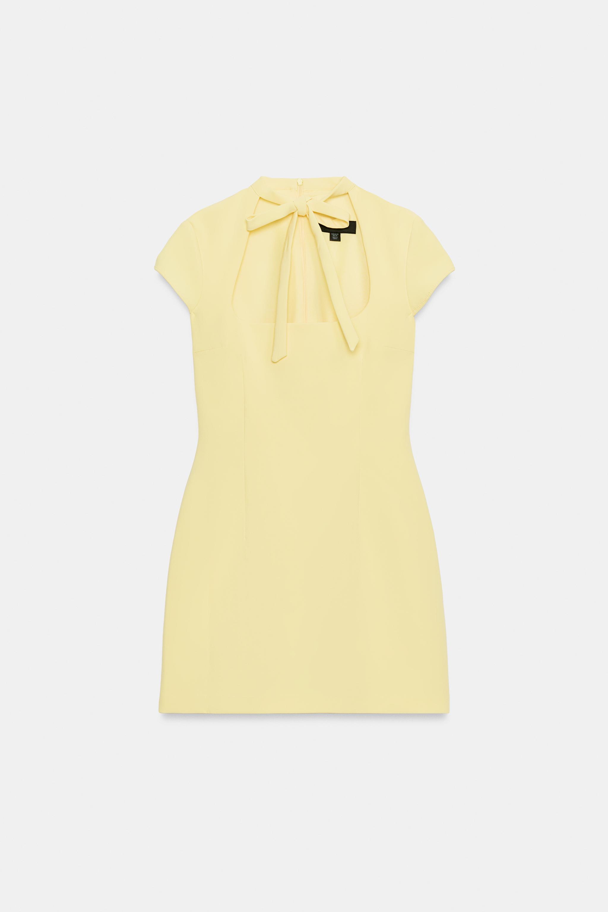 ROBE COURTE À NŒUD POIS